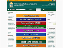 Tablet Screenshot of copese.uft.edu.br